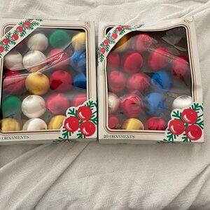 36 Vintage Rauch  Silk Satin Ball Christmas Ornaments